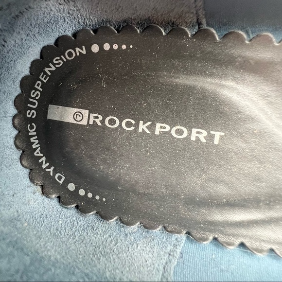 Rockport Black Leather Square Toe Block Heels Size 7 Women’s - Picture 2 of 9